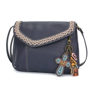Braided Boho Crossbody - Charming Charms Cross+FAITH - navy