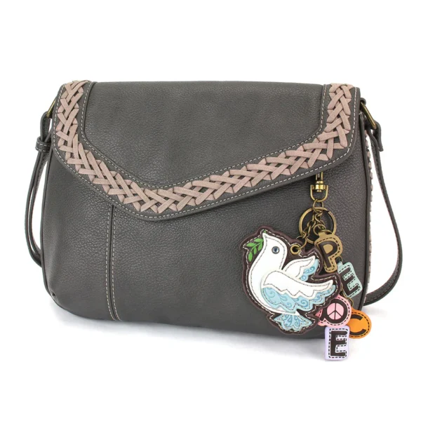 Braided Boho Crossbody - Charming Charms Dove+PEACE - ink