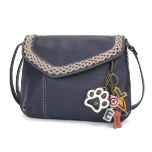 Braided Boho Crossbody - Charming Charms Paw+LOVE - navy