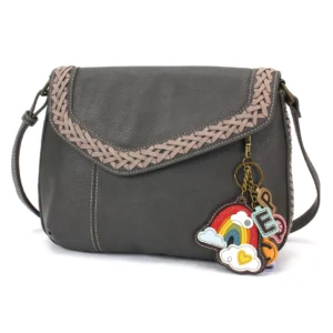 Braided Boho Crossbody - Charming Charms Rainbow+PEACE - ink
