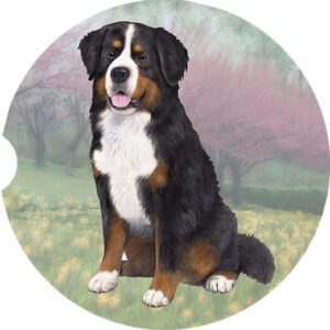 BERNESE MT. DOG SITTING CAR COASTERS
