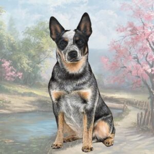 AUSTRALIAN CATTLE DOG SITTING HOME COASTERS