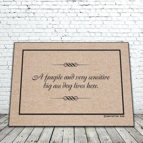 A FRAGILE DOG MAT