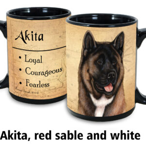 Akita, red sable and white Mug