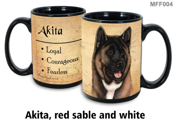 Akita, red sable and white Mug