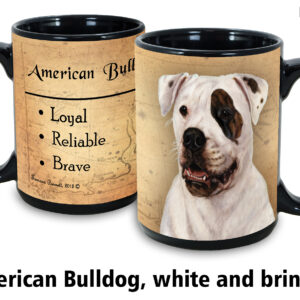 American Bulldog, white & brindle Mug