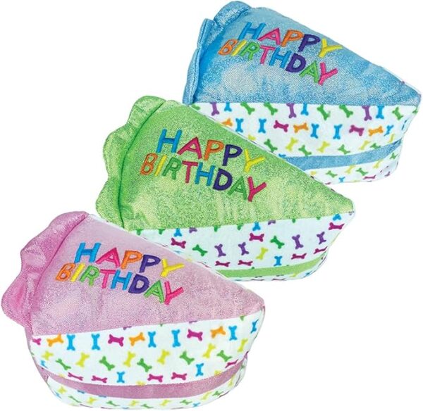 three birthday hats with the words happy birthday on them
